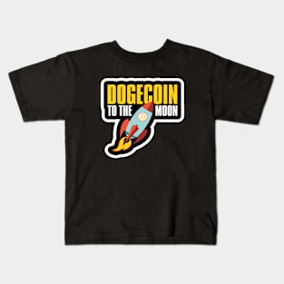 Dogecoin - To The Moon Kids T-Shirt